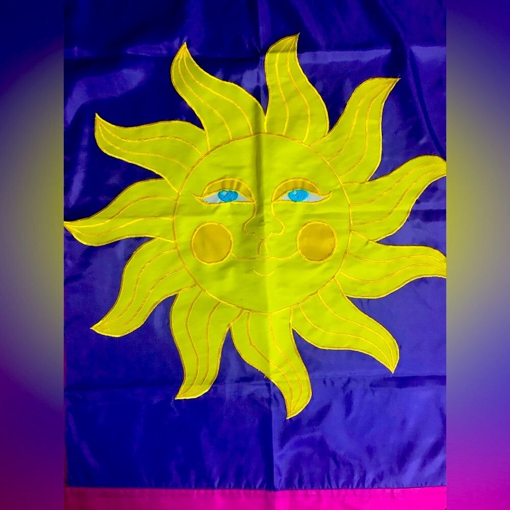 beautiful decorative flag used good condition